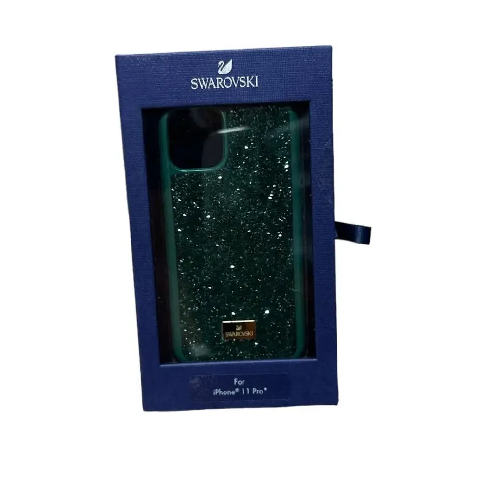 Swarovski Authentic Glam Rock Smartphone Case Phone 11 Pro Green